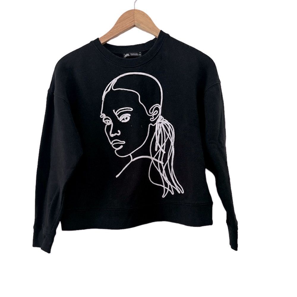 ZARA Raised Girl Sweatshirt EUC